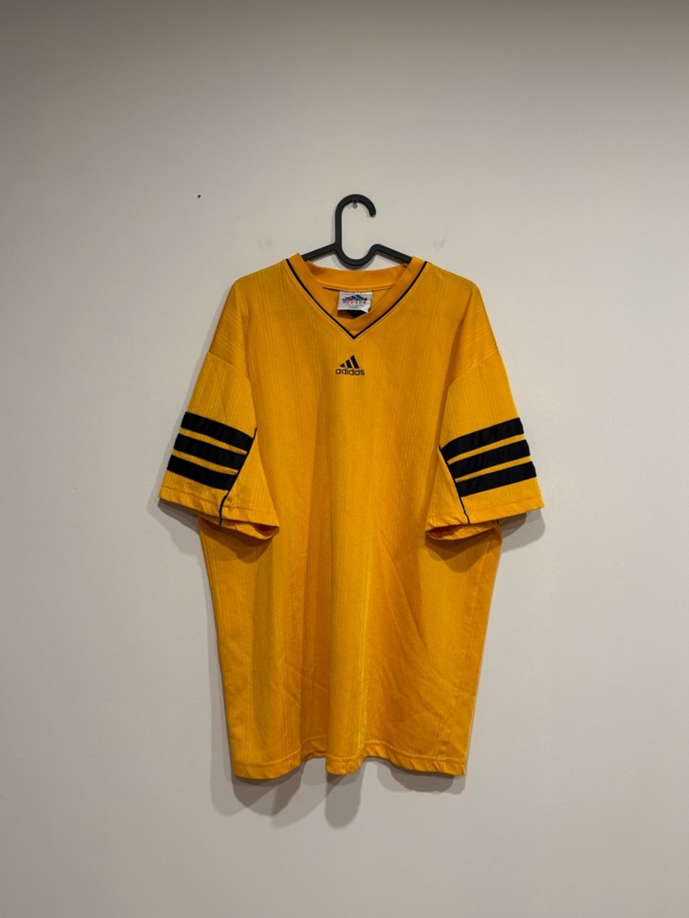 Adidas Men’s Yellow Short-Sleeve V-Neck Jersey